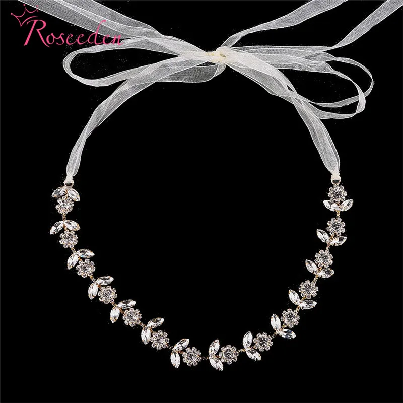 

Lovely Small Floral Crystal Bride Wedding Headband Hair Accessories Rhinestone Bridal Headpiece Hair Vine RE3095