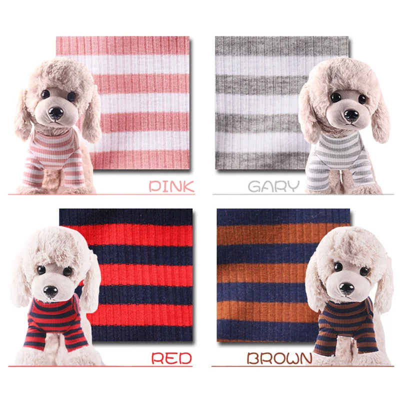 Dog Striped Elasticity Sweater Pet Dogs Hoodie Autumn Winter Clothes Cat Small Labrador Teddy Cotton Costume XS-XXL DOGGYSTYLE | Дом и сад
