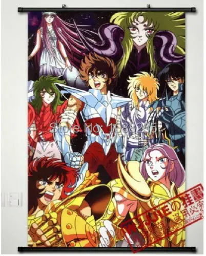 Saint Seiya тканевый миф Athena домашний декор аниме японский плакат настенный прокрутка