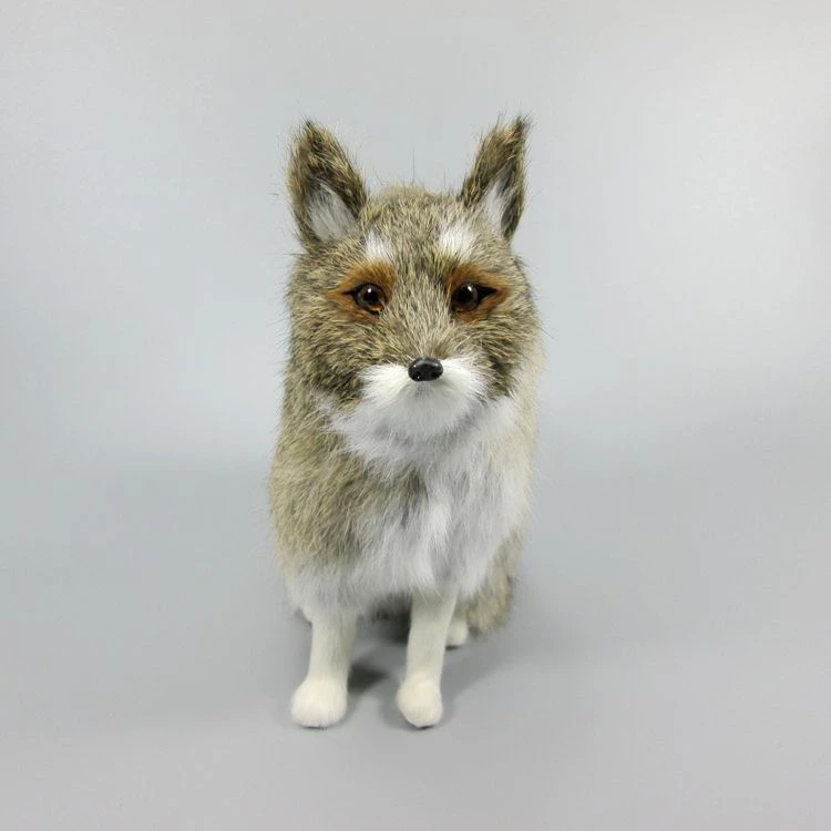 

Simulation wolf polyethylene&furs wolf model funny gift about 21cmx24.5cm