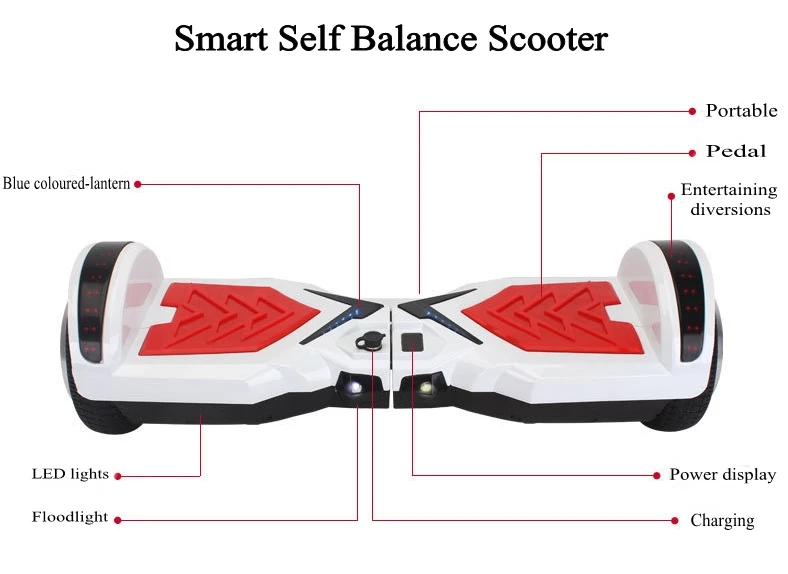 Ховерборды 6 5 светодиодные огни электрический скейтборд Ховерборд