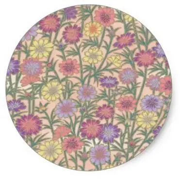 

1.5inch Japan, Sakura, Kimono, Origami, Chiyogami, Flower, Classic Round Sticker 3