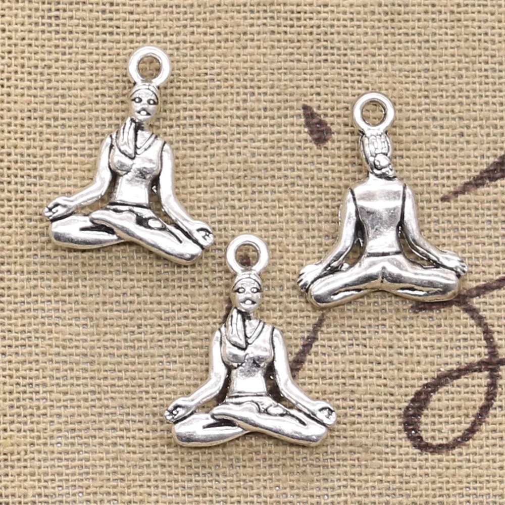 15 шт. подвески для занятий йогой 20x16 мм|charm yoga|yoga charmscharms jewelry making |