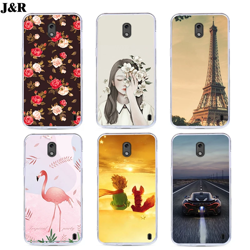 J&ampR Patterned Colorful Case For Nokia 2.1 2 2018 5.5&quot Soft TPU Phone Cover 1 TA-1029 TA-1035 Protective Bags |