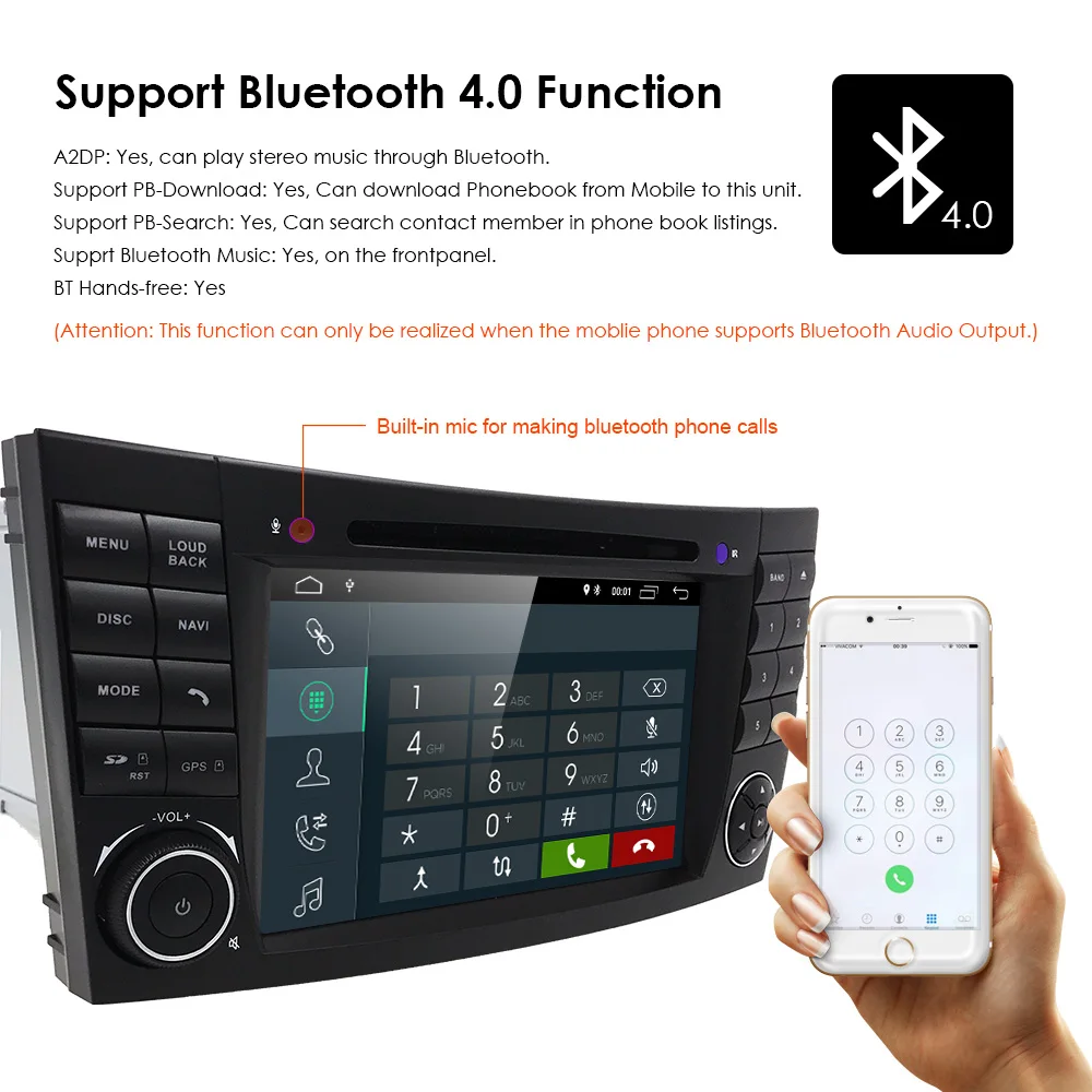 Android 9,0 " автомобильный мультимедийный плеер для Mercedes-Benz W211 G ClS Bluetooth wifi 4G Управление рулем