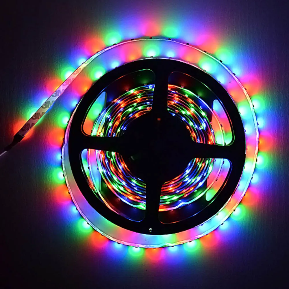 DC 12 В 5 м 300 светодиодный S RGB светильник SMD 3528 Диодная лента гибкий s + блок питания
