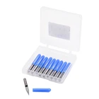 Бесплатная доставка, высокое качество, 10 шт.лот, V-образная форма, плоское дно, карбидные гравировальные биты PCB, 3,175 дюйма, хвостовик 10 градусов, 0,2 мм, фрезерный станок с ЧПУ