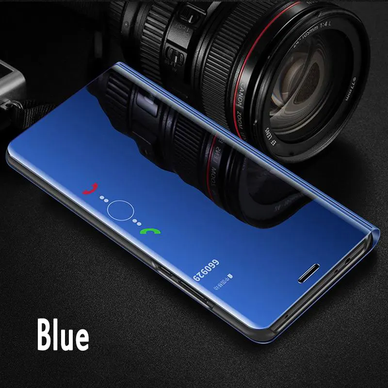 Роскошный кожаный чехол книжка для VIVO V11 прозрачный V11Pro умный зеркальный