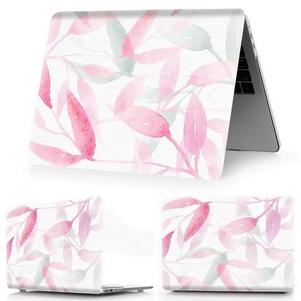Для Mac Book New Air Pro 13 15 чехол для ноутбука с сенсорной панелью для Mac Book Air Pro retina 11 12 13 15 дюймов чехол с цветной печатью - Цвет: Shui Cai Qiu Ye