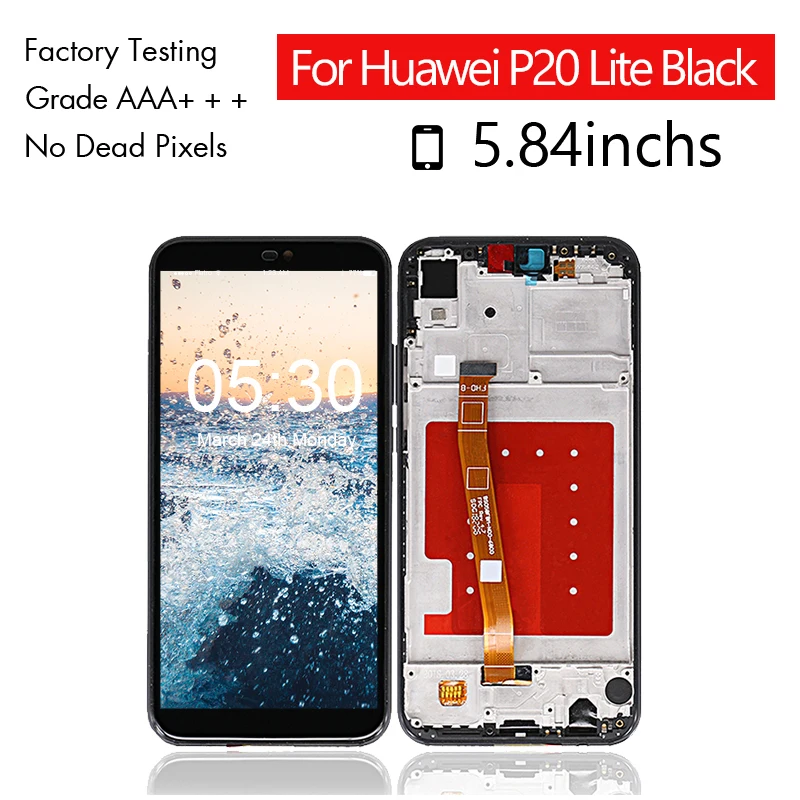 Для huawei P20 Lite ЖК дисплей сенсорный экран в сборе с рамкой для дисплея экран|Экраны