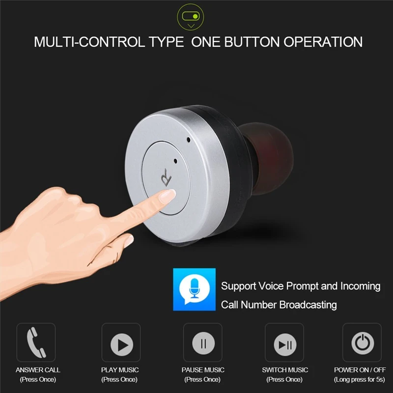 LemonMan TWS b1 Twins Bluetooth наушники портативные мини беспроводные стерео внешний