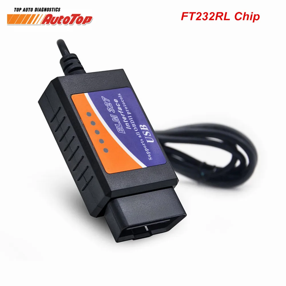 2021 ODB 2 USB ELM327 FTDI с переключателем чип FT232RL V1.5 ELM 327 Автоматический докагностический