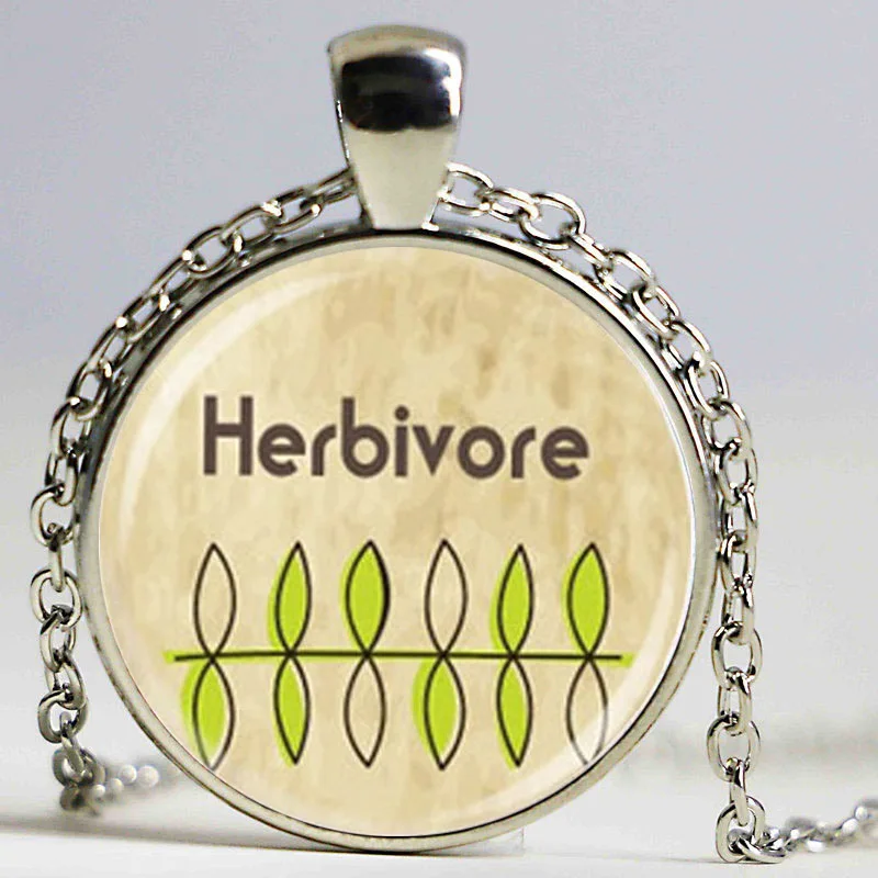 Стеклянный купол оптом подвесные украшения для вегетарианцев herbivore ожерелье в