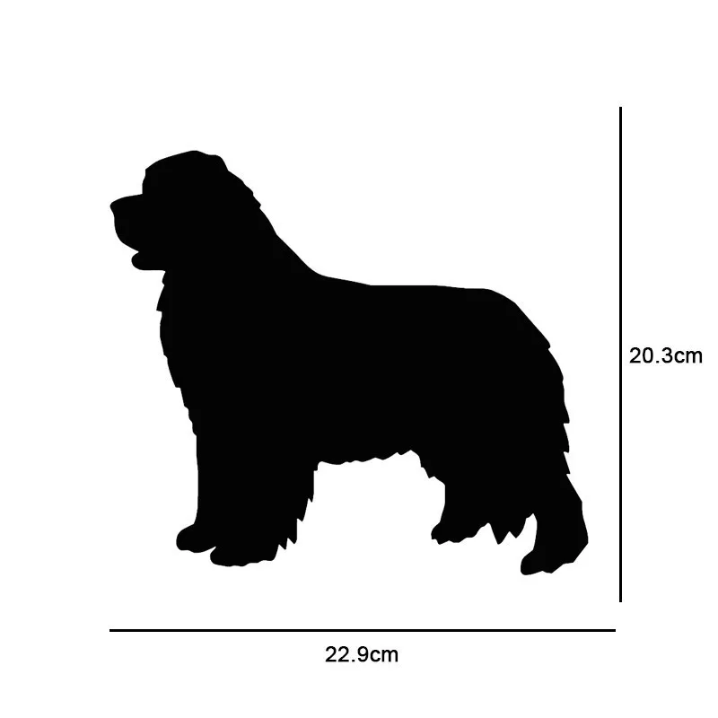 Car Sticker Vinyl 22.9*20.3cm Newfoundland Dog Window Glass Decorative Stickers Lovely Wall Motorcycle Decals Black/Silver/Laser |