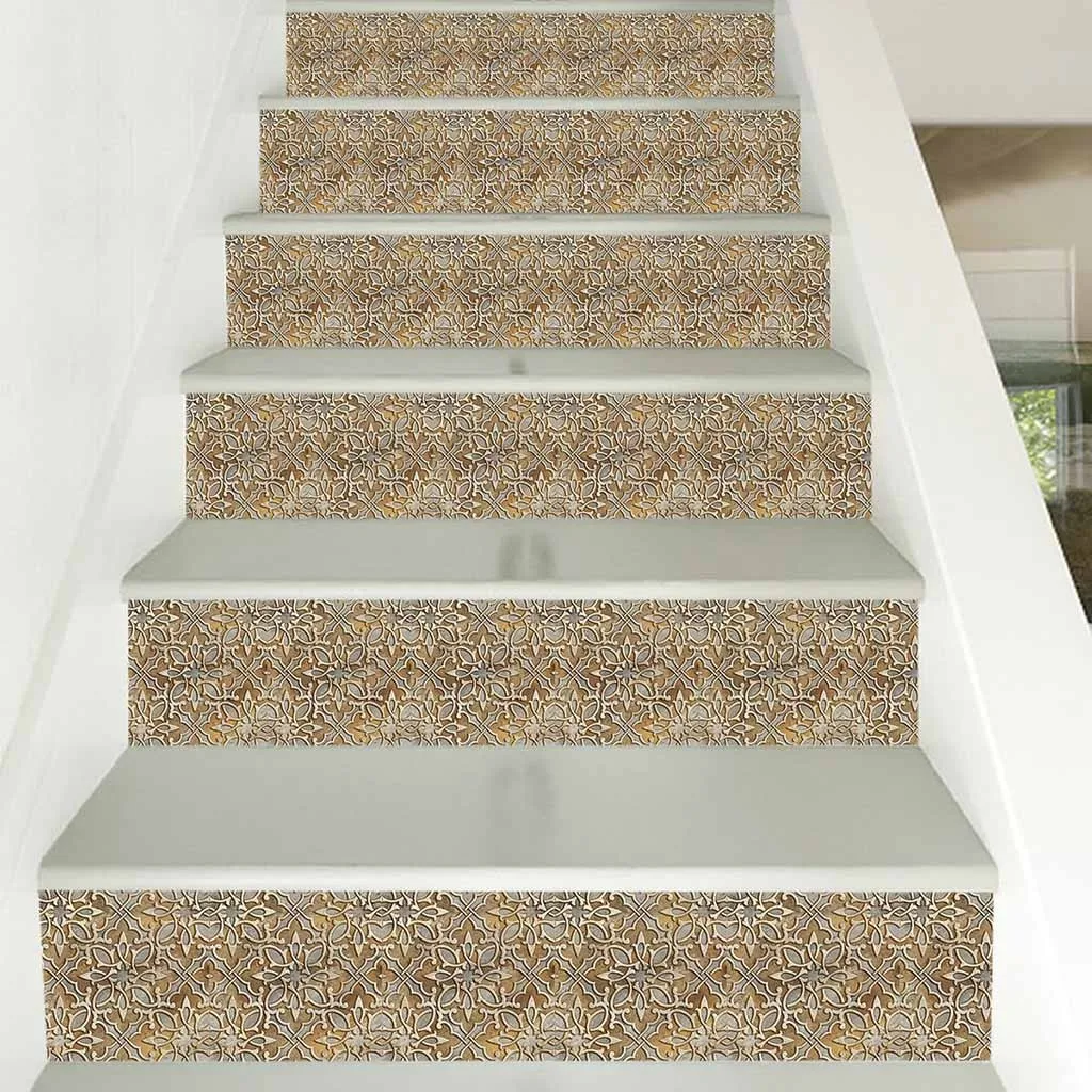 Модные 3D наклейки для стен лестниц с имитацией настенные Стикеры дома здания