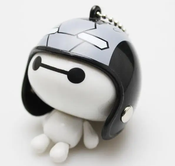 Забавными персонажами из мультфильма Baymax с мотоциклетный шлем брелок дети