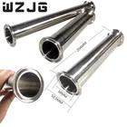 Санитарная трубка WZJG с тройным зажимом, с наконечником 5164 мм, размер SS316 468121824 дюйма, толщина трубки 1,5 мм