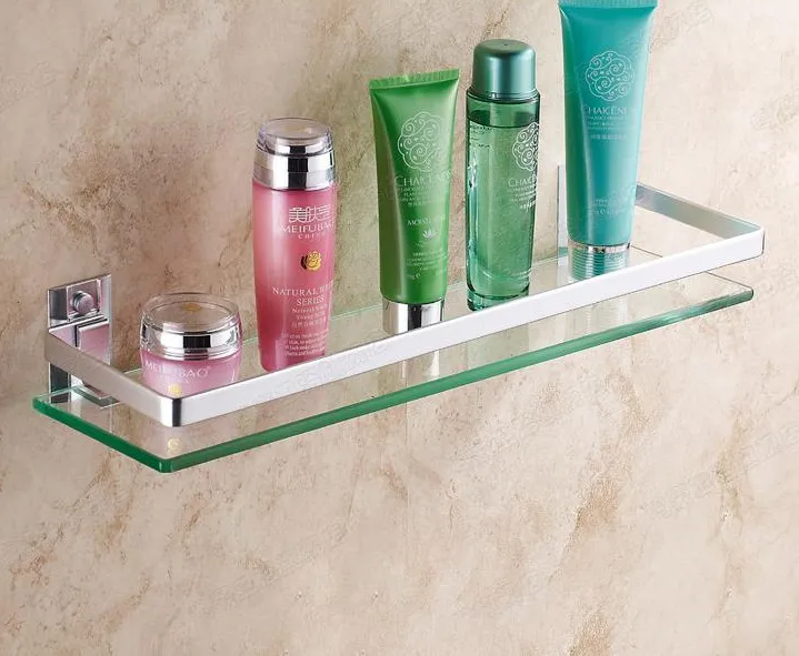 Одноярусная настенная Туалетная стеклянная полка для ванной|bathroom glass shelf|glass