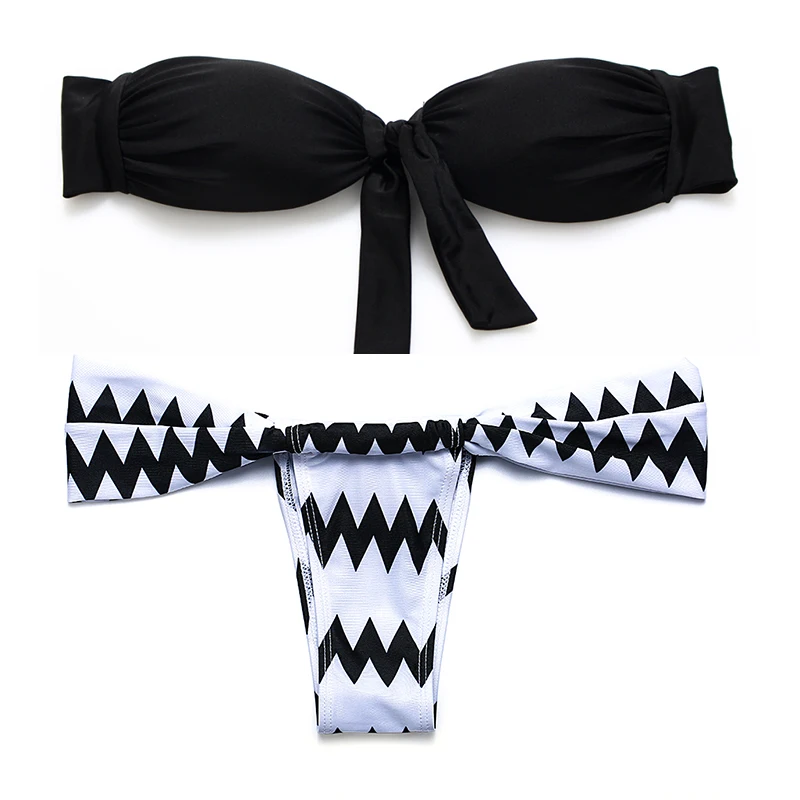 Suittop Push Up бикини топы бандо Бикини Для женщин повязки купальники из двух частей