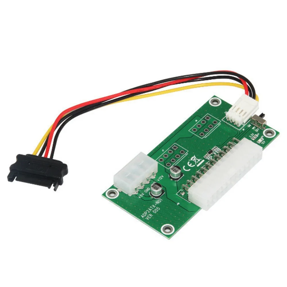 PC Desktop ATX 24-Pin Dual PSU Power Synchronous Starter Extender FDD To sata power Cable for Bitcoin Mining Expanded Ded | Компьютеры и