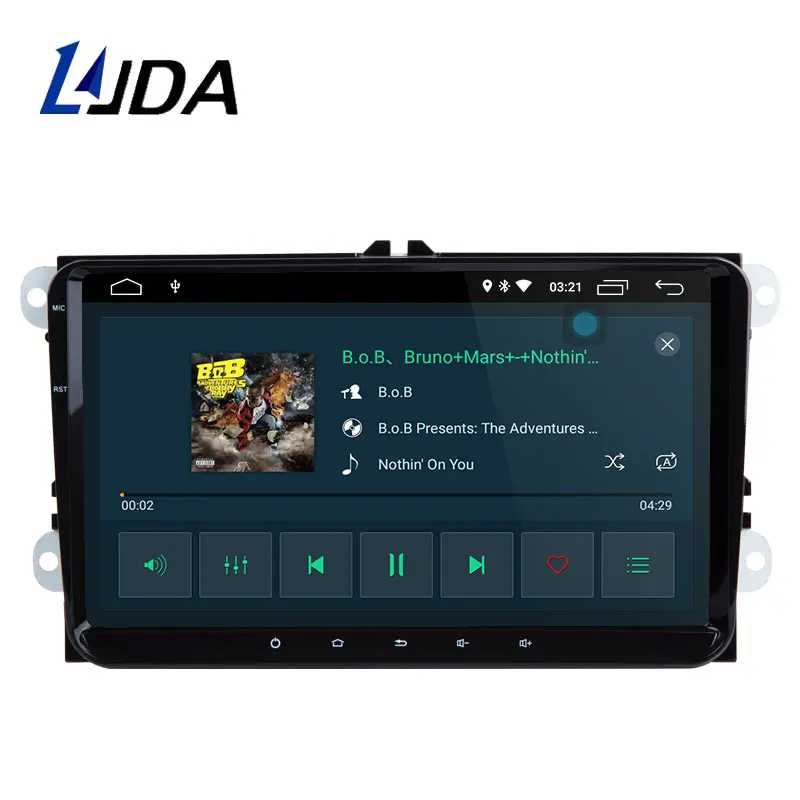 Автомобильный DVD плеер LJDA 2 Din 9 дюймов Andorid 10 0 для Volkswagen VW Passat B6 Polo Golf 4 5 Touran T5 Bluetooth GPS