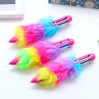 Новинка, 6 цветов, шариковая ручка, милые, кавайные цвета, Плюшевые канцелярские принадлежности, ручки для письма, студент, школа, офис