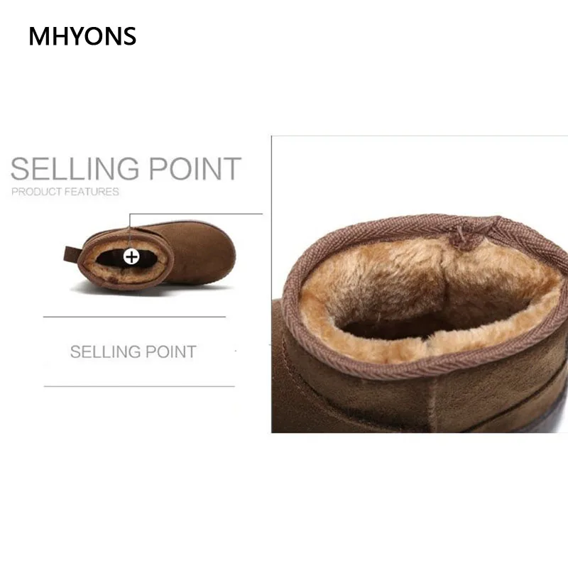 Детские зимние теплые ботинки MHYONS новинка 2019 детские обувь плюшевая толстая