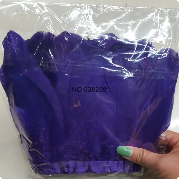 purple 2 м/лот естественное окрашивание гусиное перо украшение лентами DIY Перья для декора ремесел платье, украшенное перьями ткань пояс Одежда - Цвет: purple