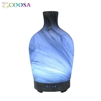 coosa 3d glass ultrasonic air humidifier 100ml essential oil diffuser 7 led lights cool mist humidifier aromatherapy diffuser