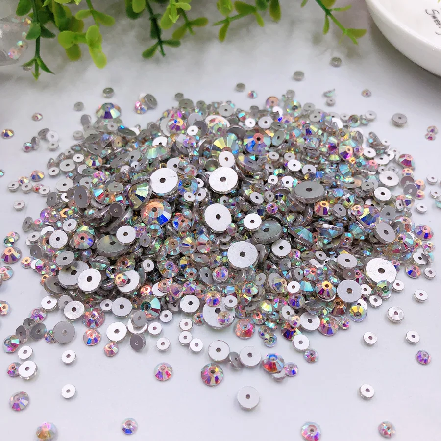 Акция разные размеры Стразы для шитья прозрачные камни и бриллианты с одним