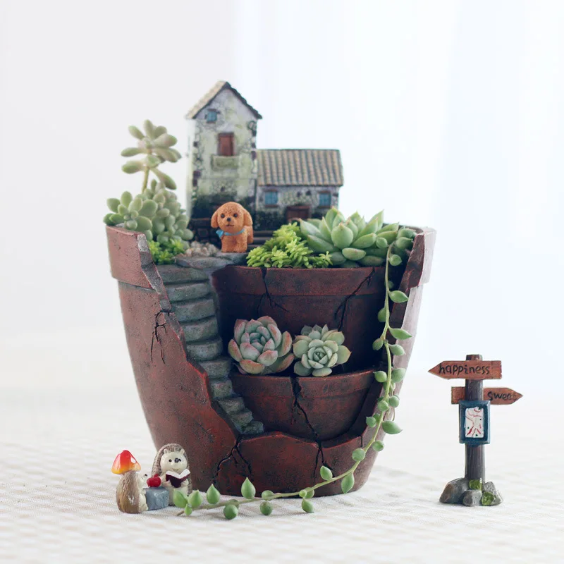Creative Hanging Garden Flower Pot Personalized DIY Office Decorative | Дом и сад