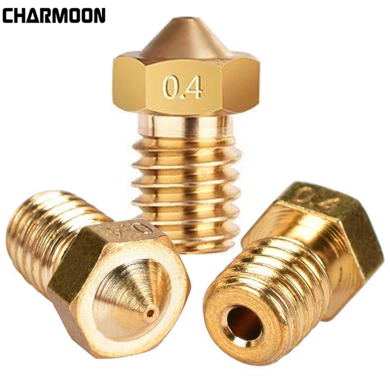 V5 V6 Nozzle 0.4mm 0.3mm 0.2mm 0.5mm Copper 3D Printers Parts Extruder Threaded 1.75mm 3.0mm Filament Head Brass Nozzles Part | Компьютеры