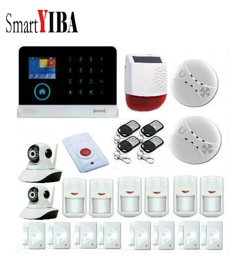 

SmartYIBA WIFI + GSM Беспроводная система сигнализации Поддержка Android/IOS приложение для телефона управление sim-картой домашняя система безопасности 3G панель