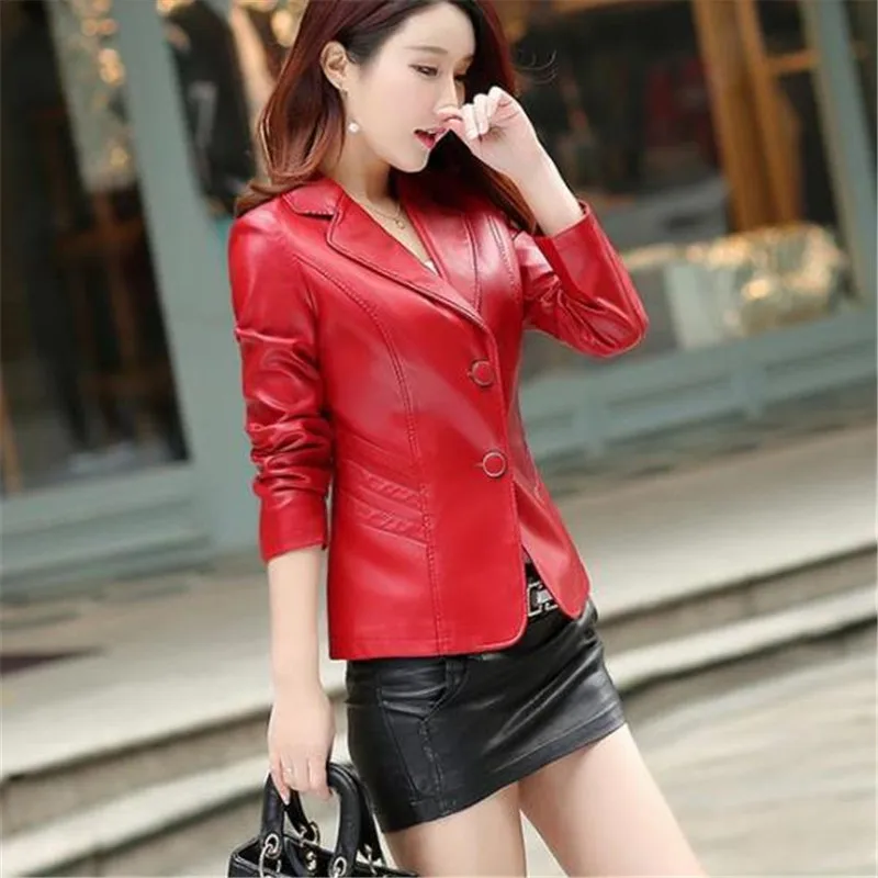 Женская кожаная куртка черная весна осень 2020 повседневная для мамы женская