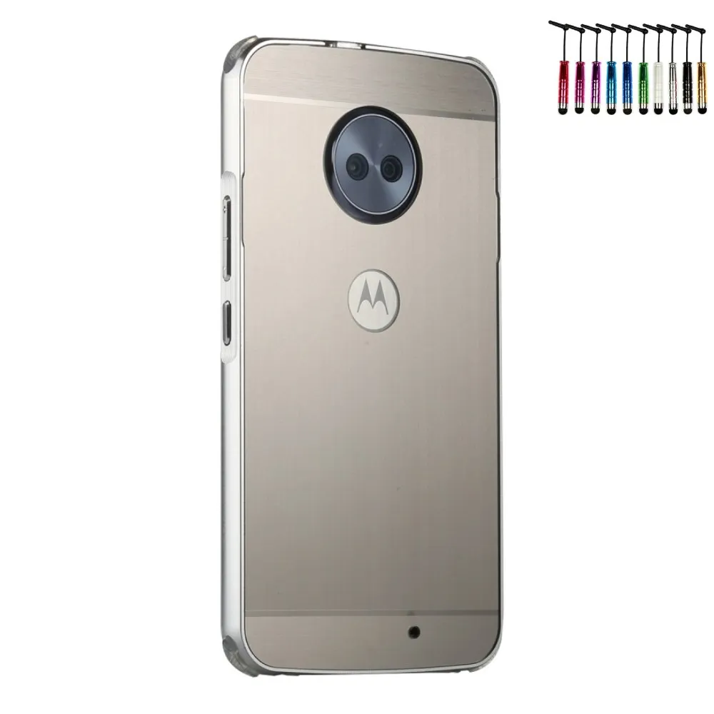 Серебристый Чехол для Motorola Moto G6 PLUS, противоударный металлический алюминиевый каркас, Ультратонкий Пластиковый чехол для Moto X4 Moto G6, чехол - Цвет: Серебристый