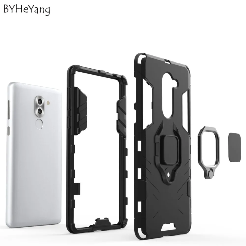 BYHeYang роскошный бронированный чехол для Huawei Honor 6X с металлическим кольцом