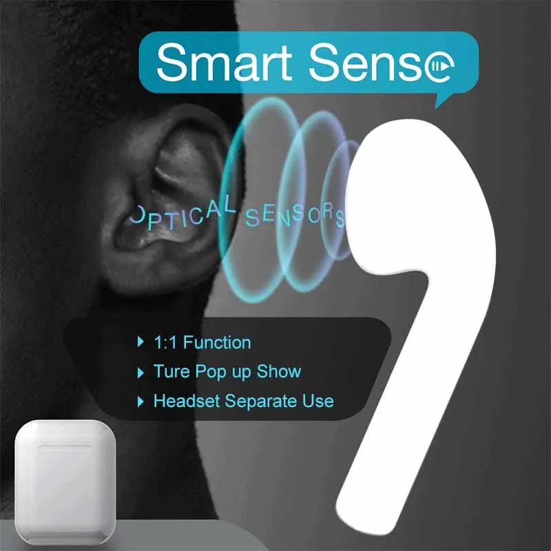 В ухо проверьте i90 TWS 1: 1 tws Bluetooth 5 0 беспроводные наушники для ppl|Наушники и