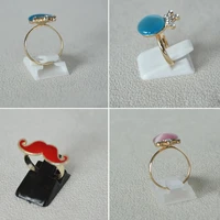 10pcs ring show plastic frosted jewelry displays holder decoration stand new b36d