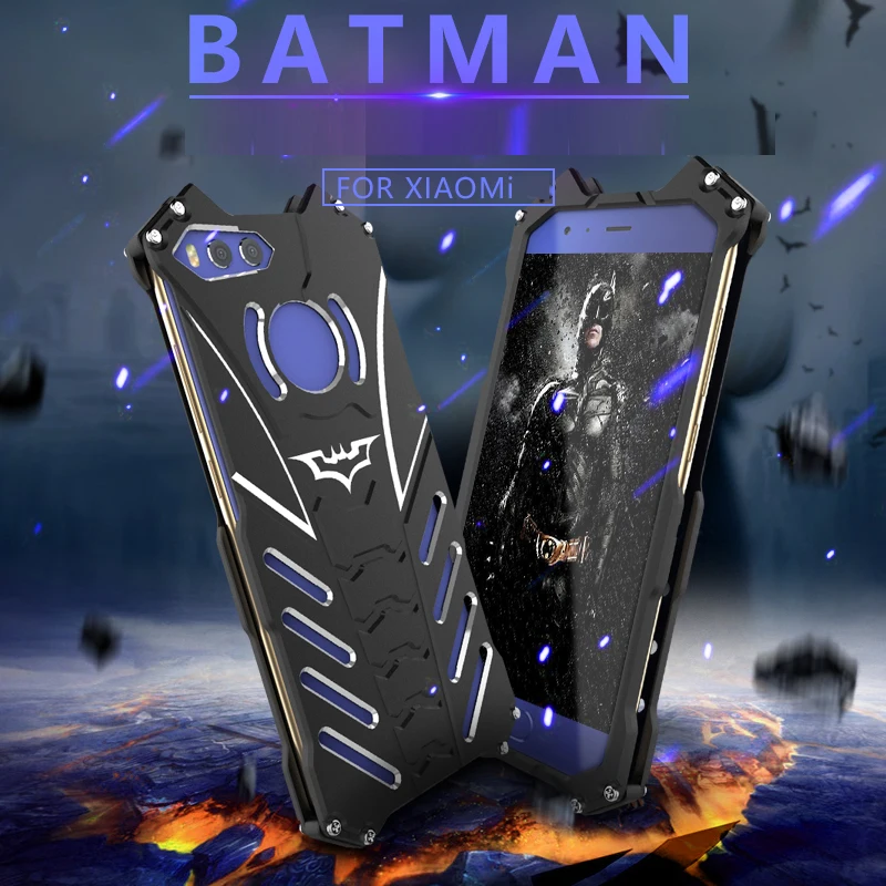 Luxury R-Just Batman Metal Armor Case For Xiaomi Mi 5 MAX 5S Plus Note 2 5C 6 in 1 Aluminum Capinhas Back Cover | Мобильные телефоны