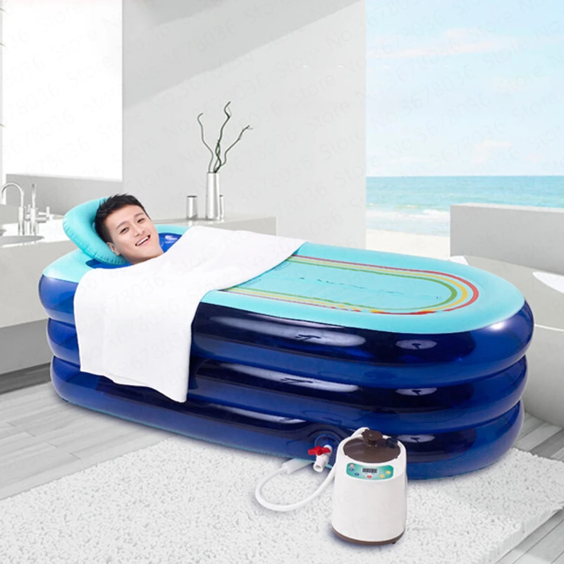 

Extra Long Steam Sauna Box Adult Inflatable Bathtub Household Fumigation Folding Steamer Box Thickening