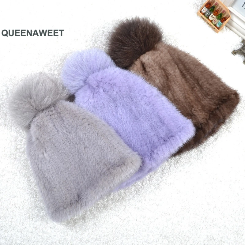 Women fur hat for winter headgear 2019 brand new fashion warm beanies cap fashion Russia Women causa winter