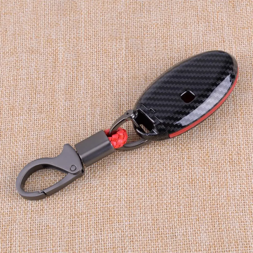 7.7x4x1.8cm 5 Button Carbon Fiber Style Shell Silicone Plastic Cover Key Holder Fob Case Car Box Accessories Fit For Nissan | Автомобили и