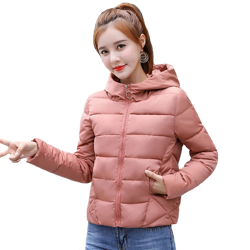 Новое поступление 2019 повседневное для женщин зимние жакет короткая куртка с