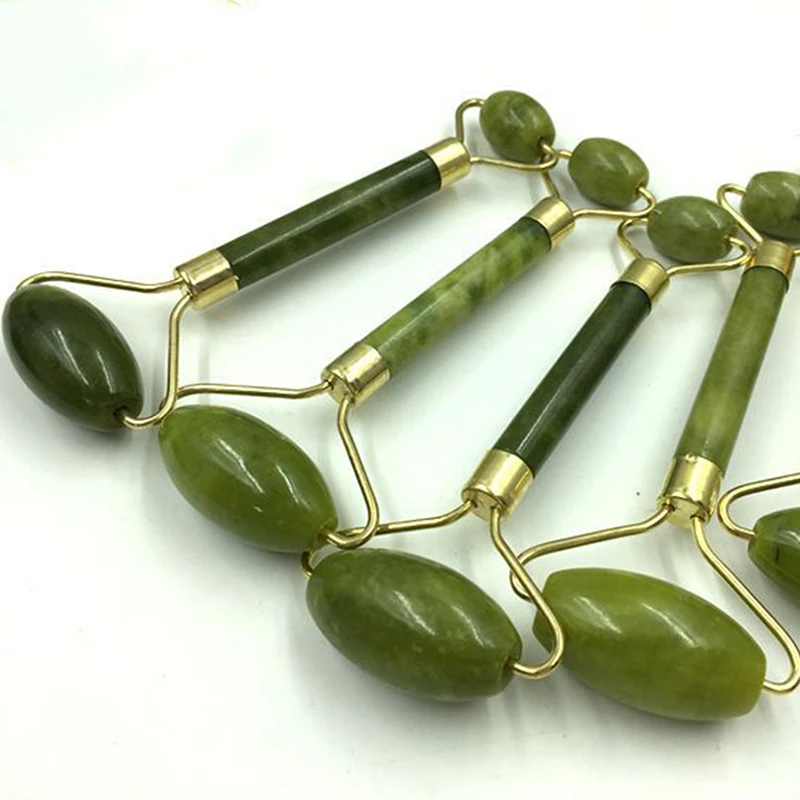 Natural Jade Roller Real Stone Double Head Roller Facial Massager Face Thin Massage Relaxation Skin Care Tool Beauty Tools