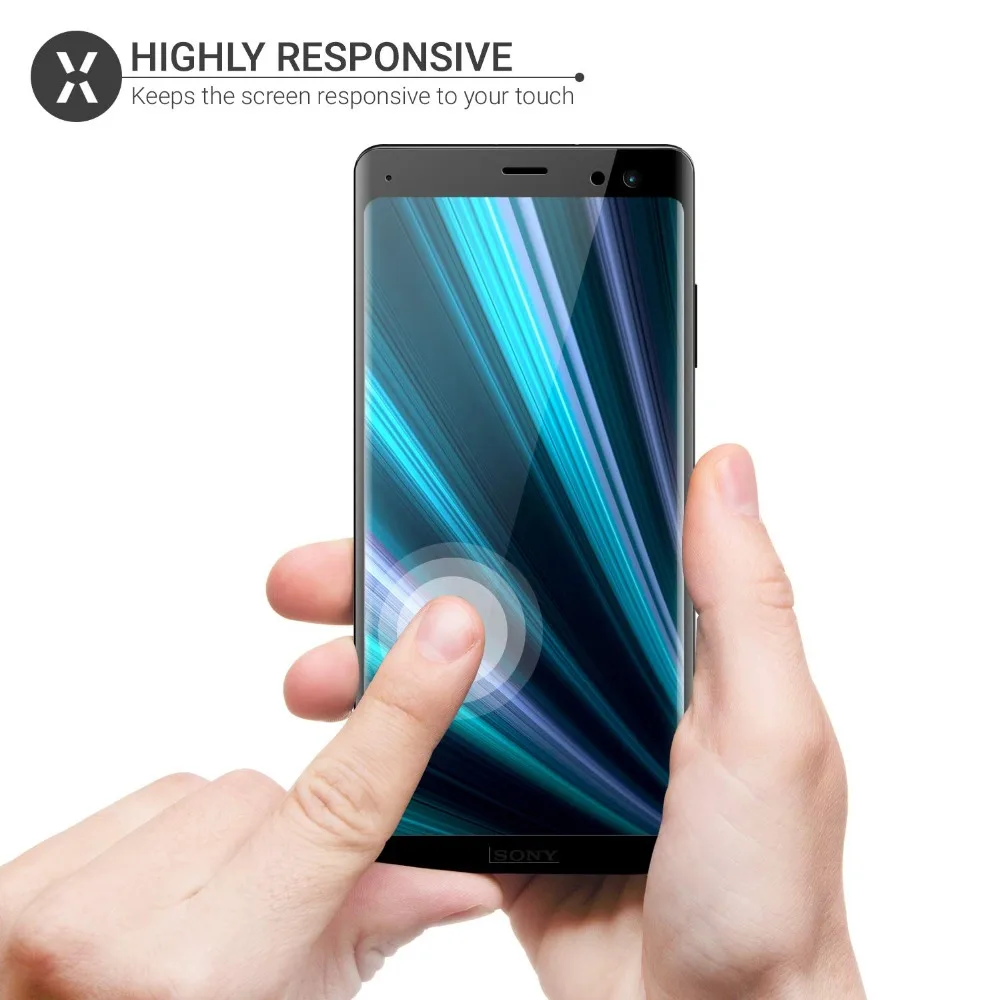 3D полное покрытие закаленное стекло для SONY Xperia X XP XZ XZS XZ1 XZ2 XZ3 COMPACT PREMIUM XA XA1 Plus
