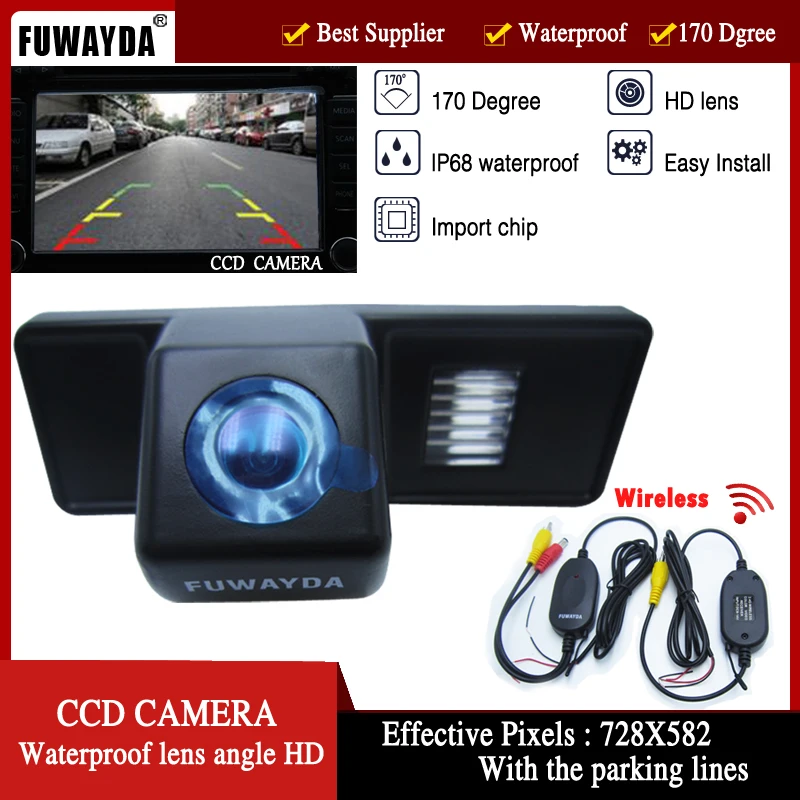 

FUWAYDA 2.4 GHz transmitter & receiver Wireless car camera Rear View Reverse parking CCD HD Camera For Mercedes-Benz Vito Viano