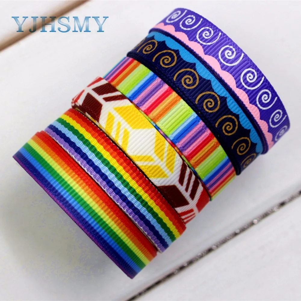 YJHSMY 174151 10 мм геометрические печатные grosgrain ленты DIY ручной работы свадебные