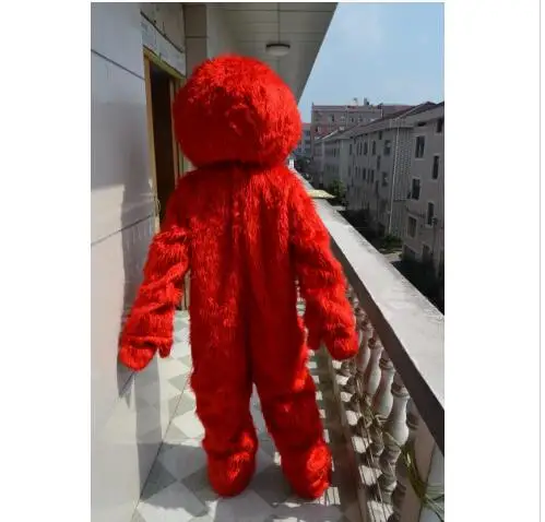 Горячая взрослый Elmo Красный монстр-талисман костюм для нарядной вечеринки платье костюм olome