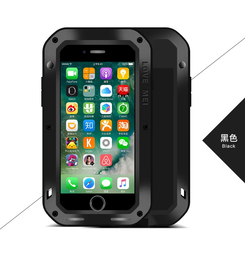 Waterproof Case For iPhone 7 Plus Luxury Original Hard Aluminum Shockproof Cover 8 360 Full Protection |