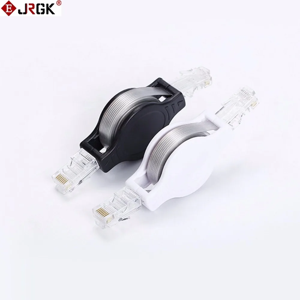 JRGK Портативный Выдвижной Ethernet LAN RJ45 Интернет сетевой кабель черный для